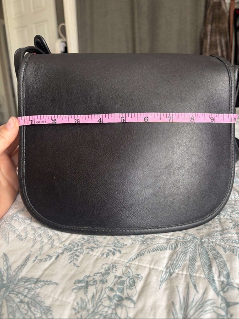 VTG Coach Black Leather Satchel with Gold-Tone Hardware - Picture 5 of 12